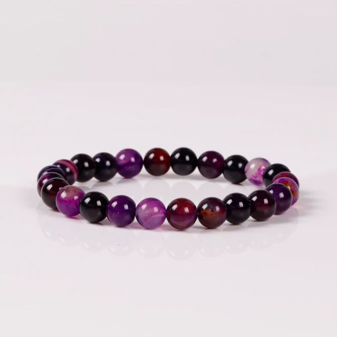 The Purple Agate Crown Bracelet