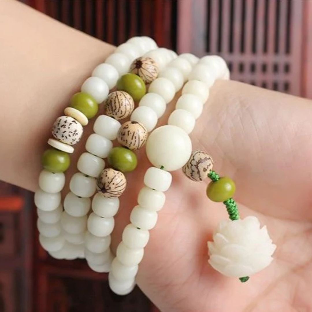 The White Jade Bodhi Mala