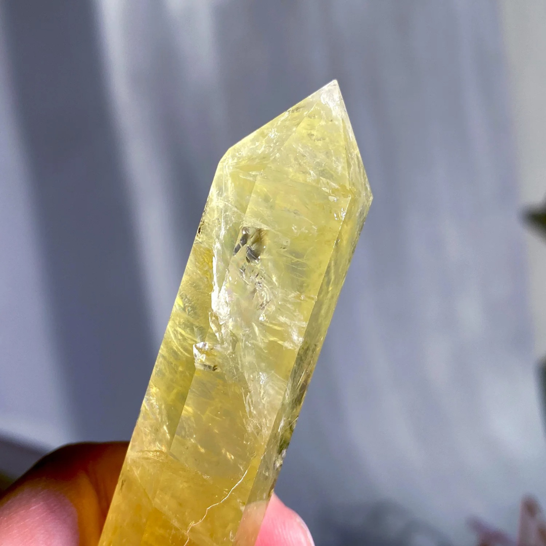 Raw Golden Yellow Beryl Crystal Tower