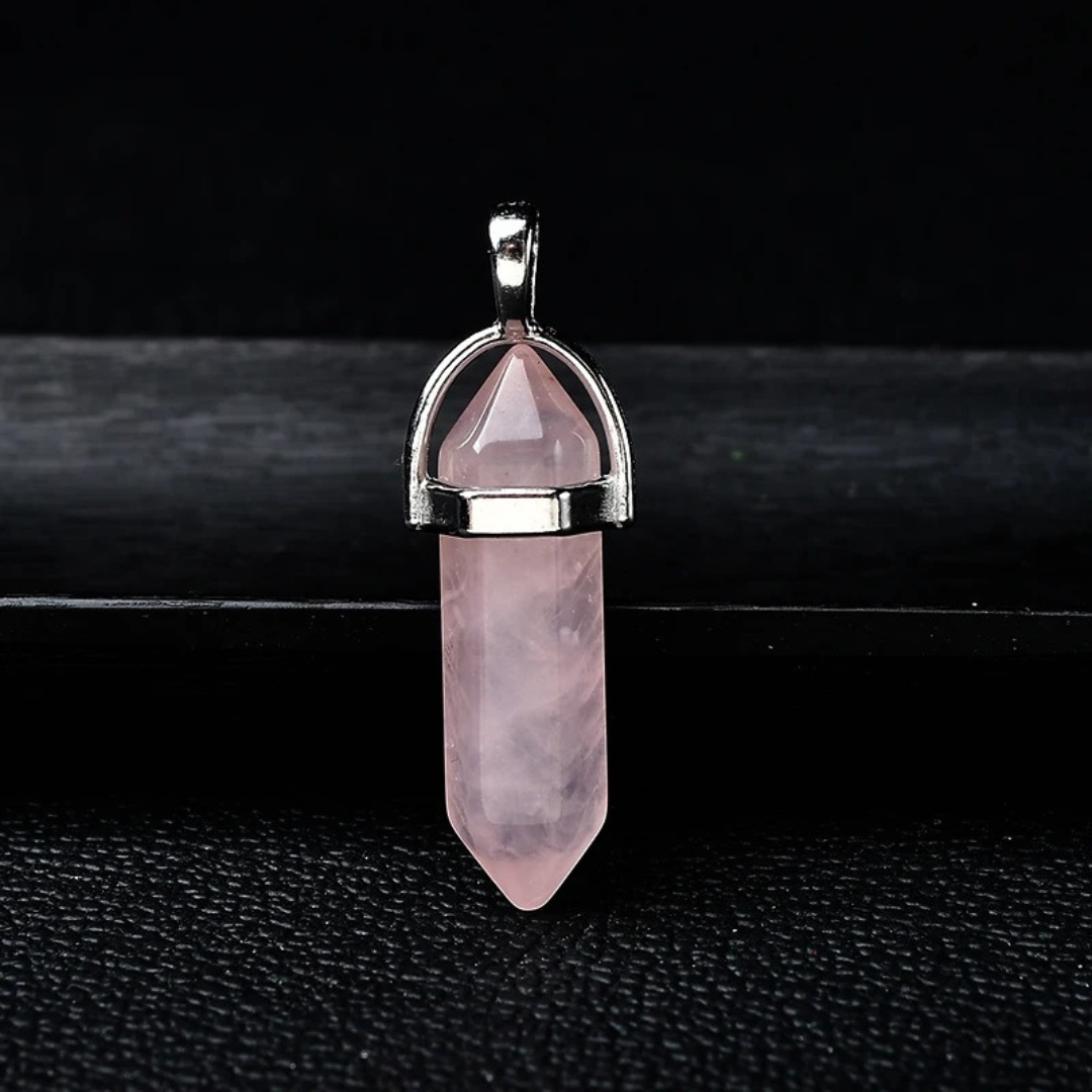 Rosebud's Whisper Crystal Pendant