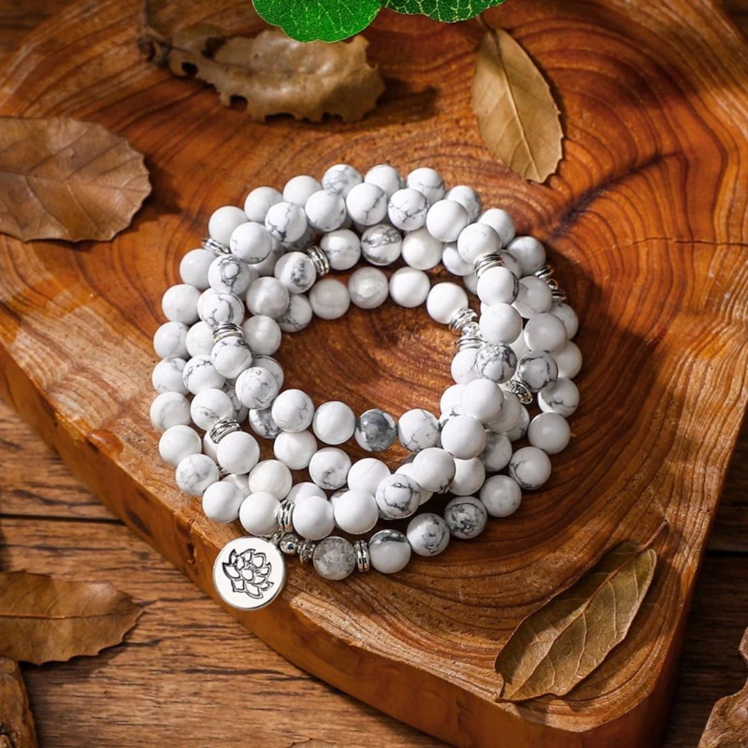 The Spiritual Treasure Howlite Mala