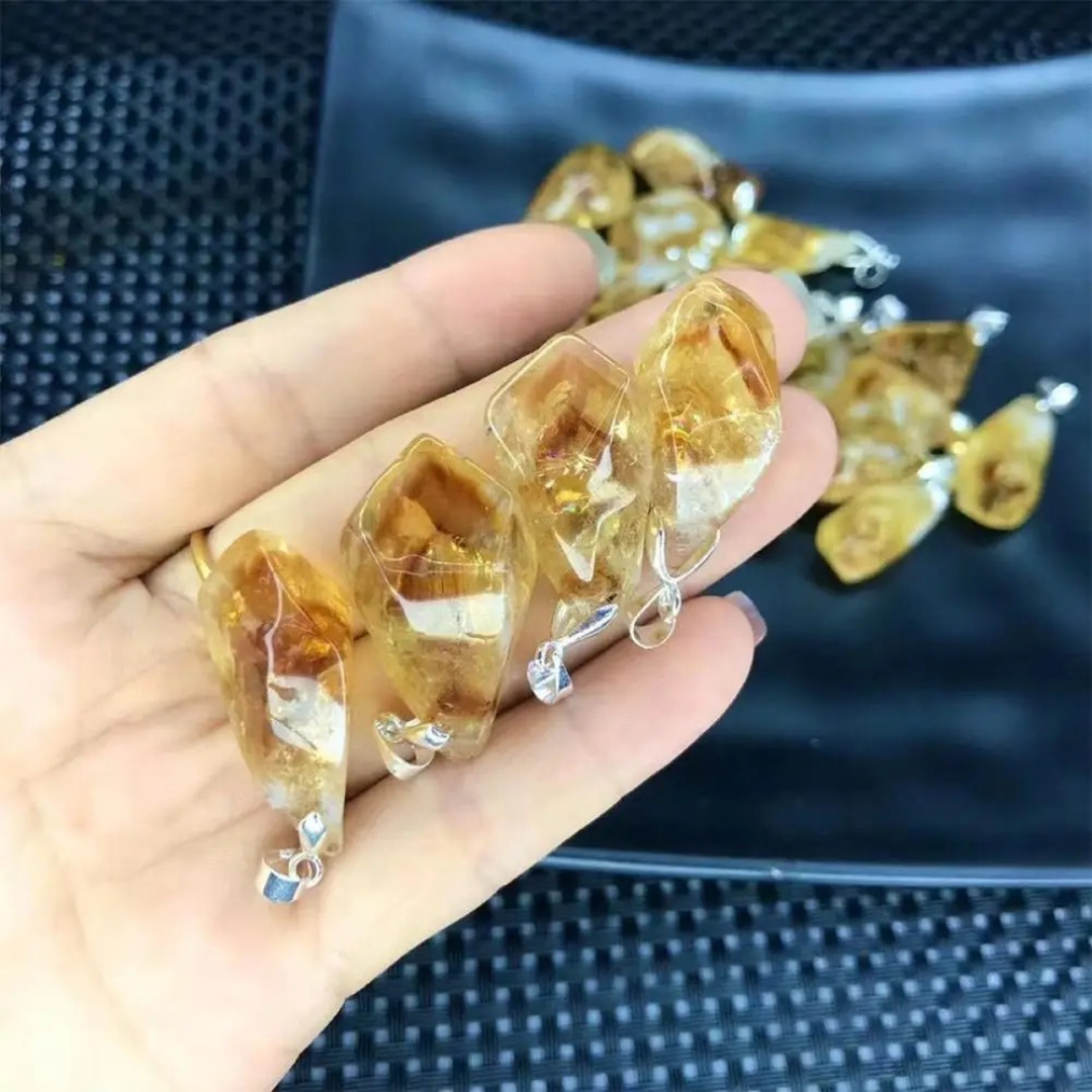 Raw Golden Topaz Crystal Necklace