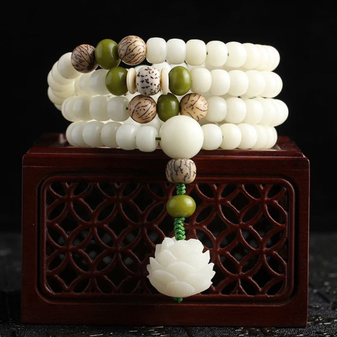 The White Jade Bodhi Mala