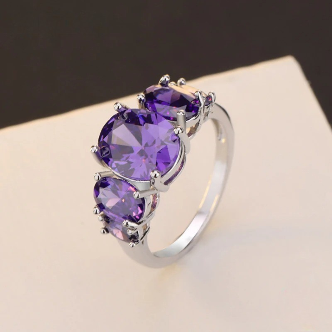 Amethyst Crown Ring