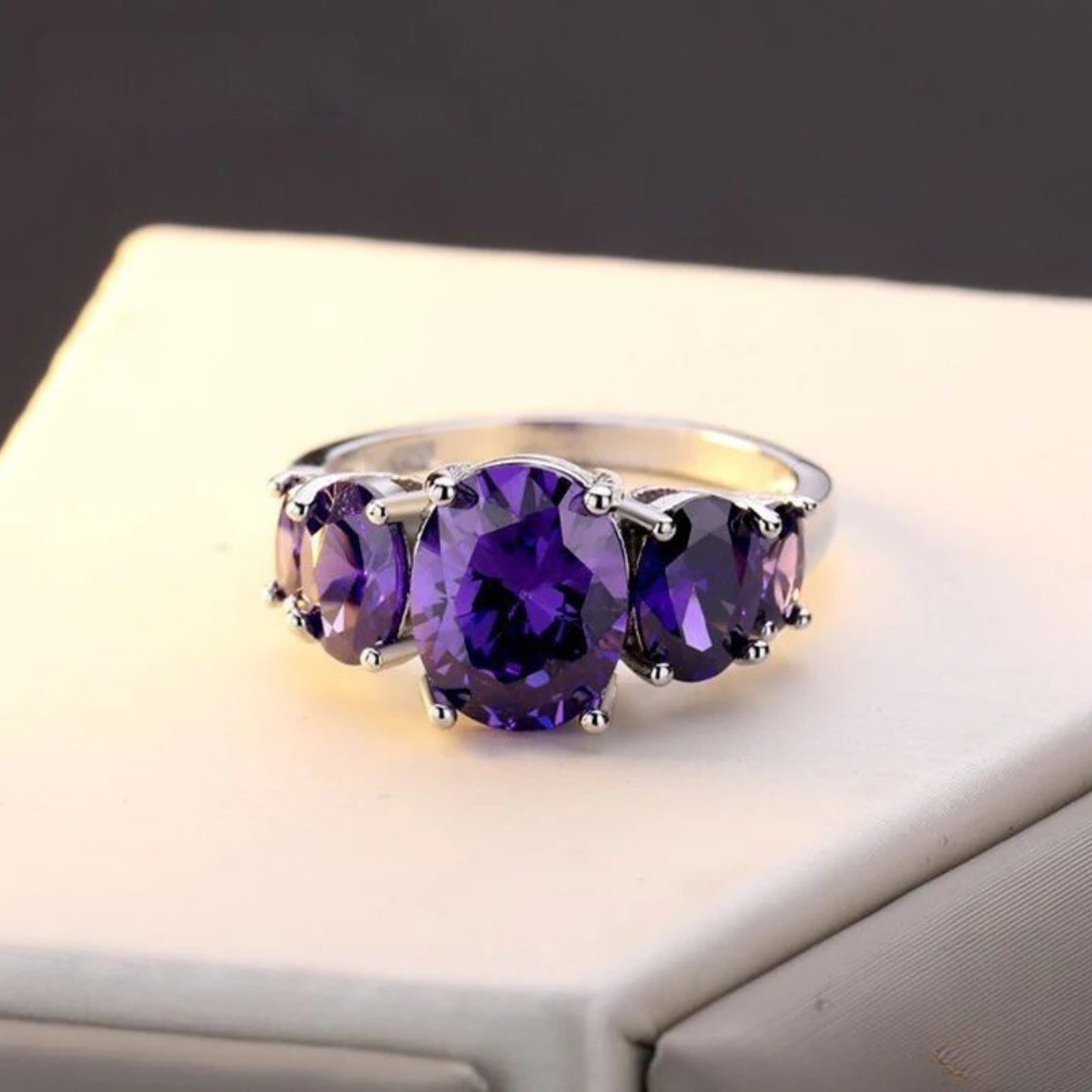 Amethyst Crown Ring