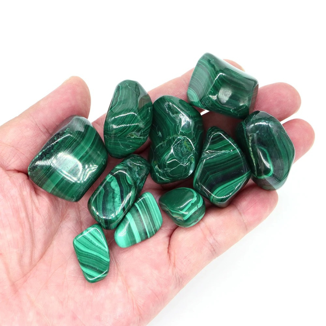 Natural Malachite Tumbled Stones