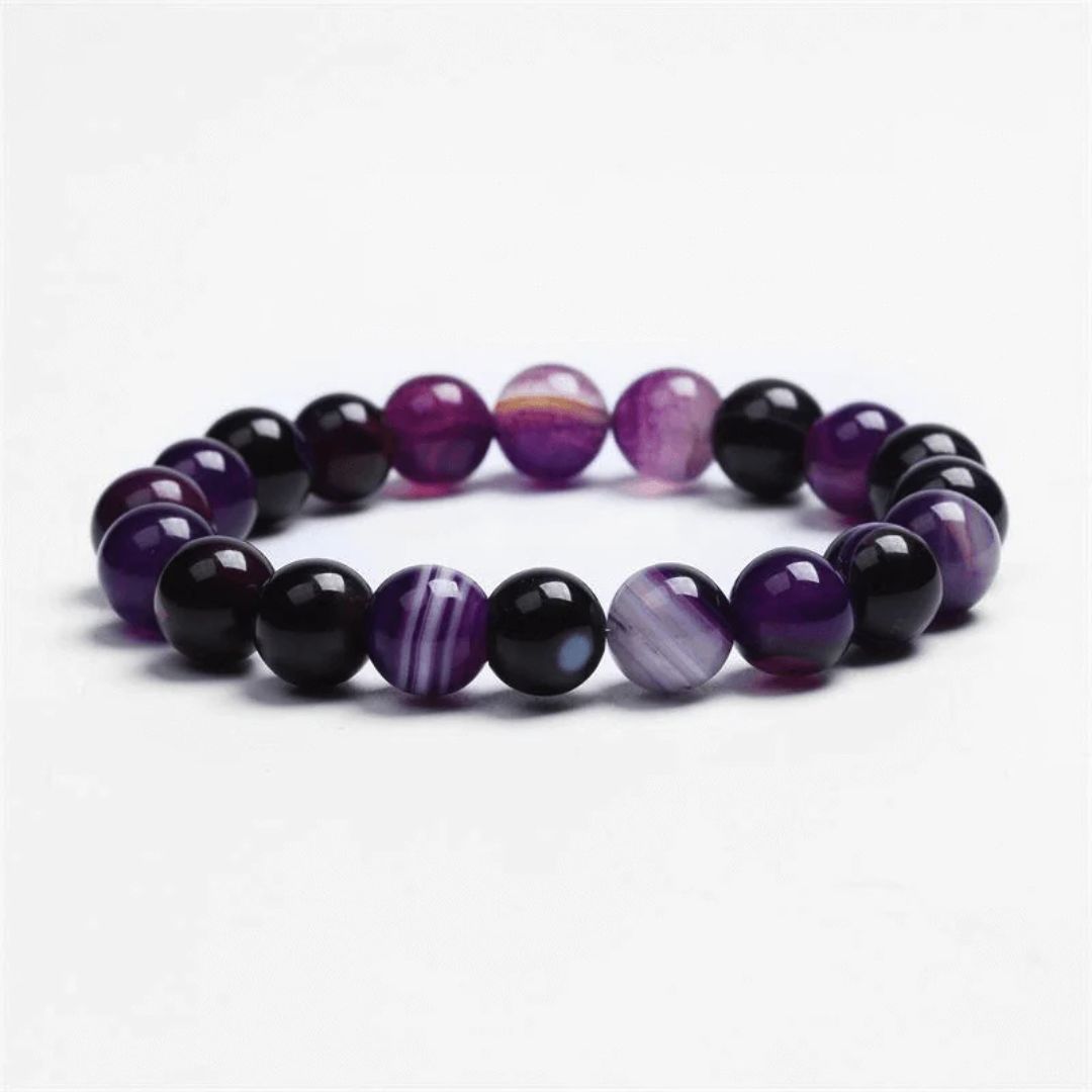 The Purple Agate Crown Bracelet