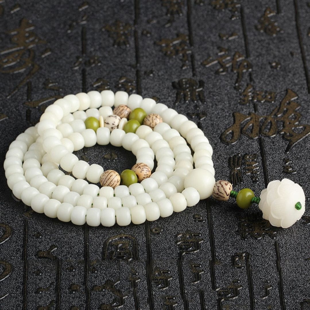 The White Jade Bodhi Mala