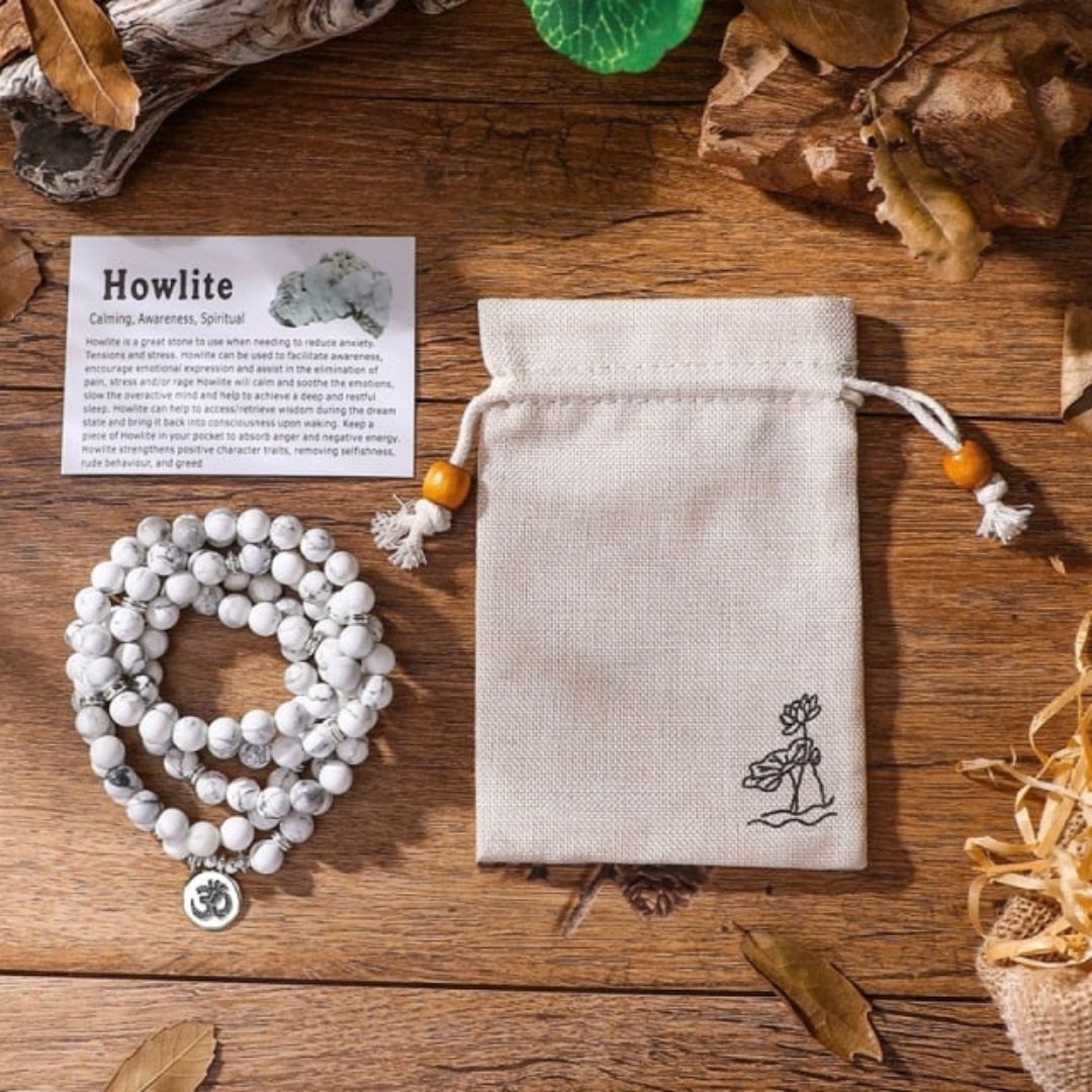 The Spiritual Treasure Howlite Mala