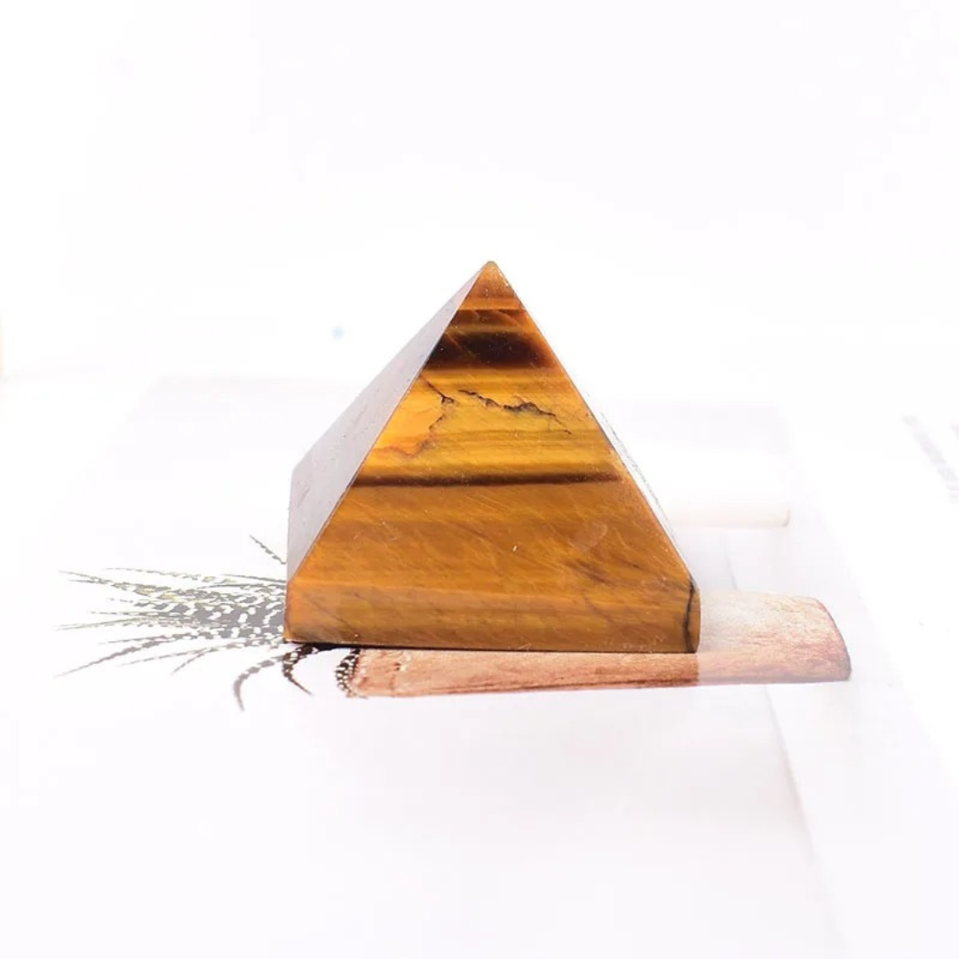 Tiger Eye Pyramid Ornament