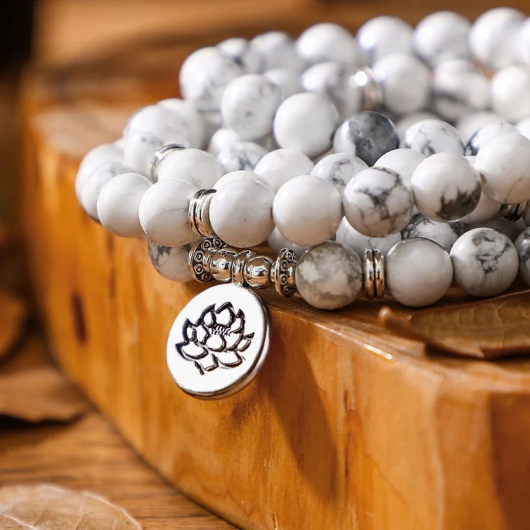 The Spiritual Treasure Howlite Mala