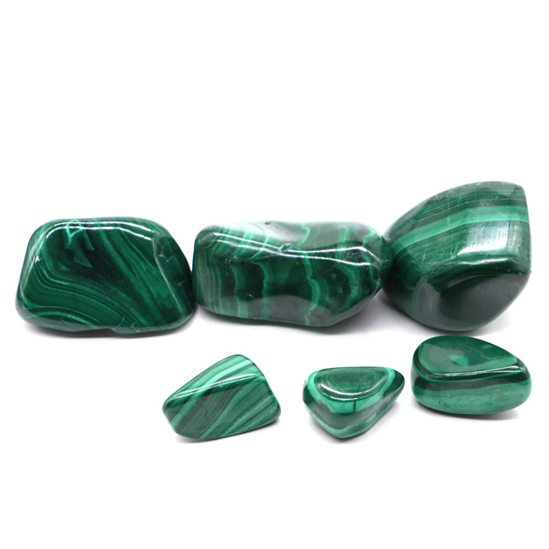 Natural Malachite Tumbled Stones