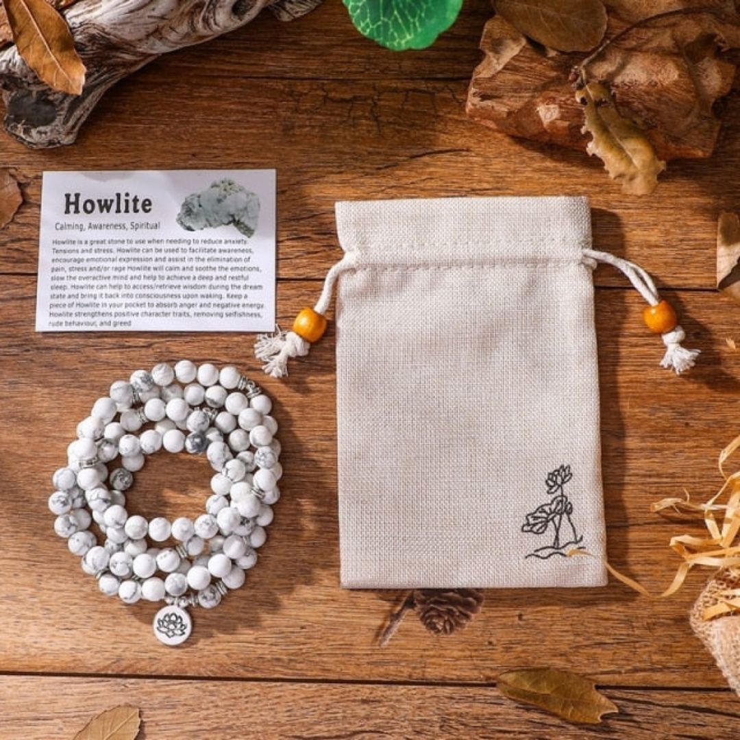 The Spiritual Treasure Howlite Mala