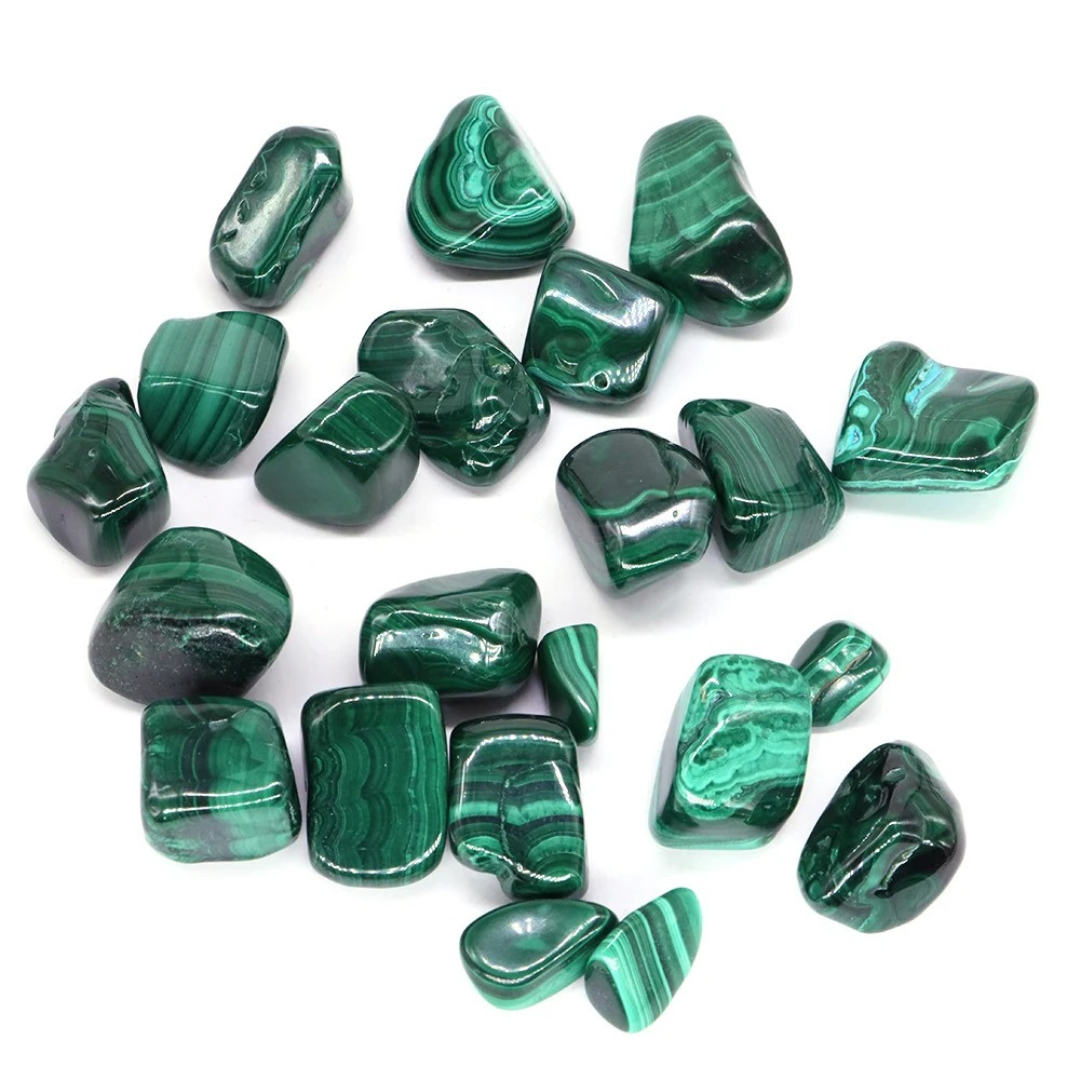 Natural Malachite Tumbled Stones