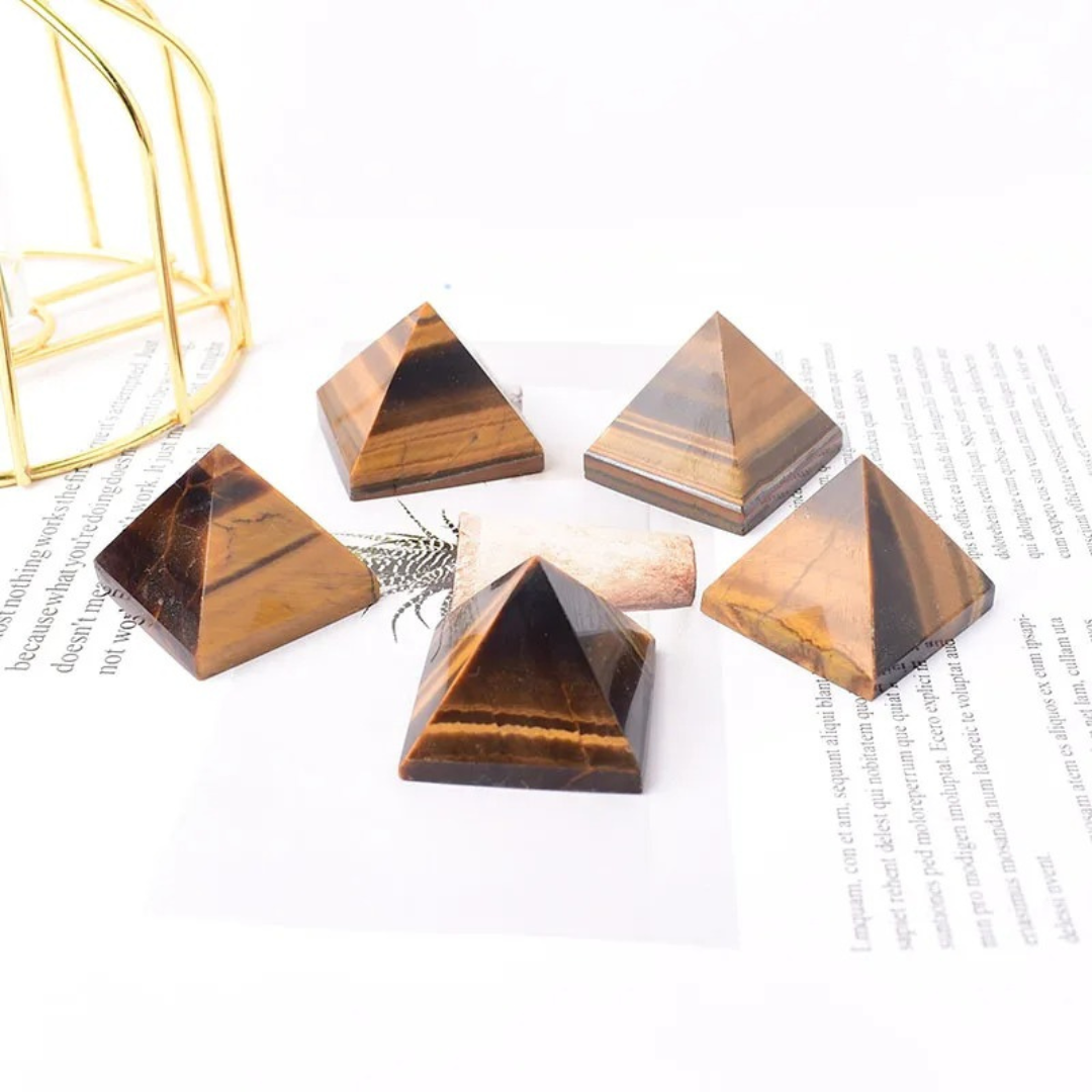 Tiger Eye Pyramid Ornament