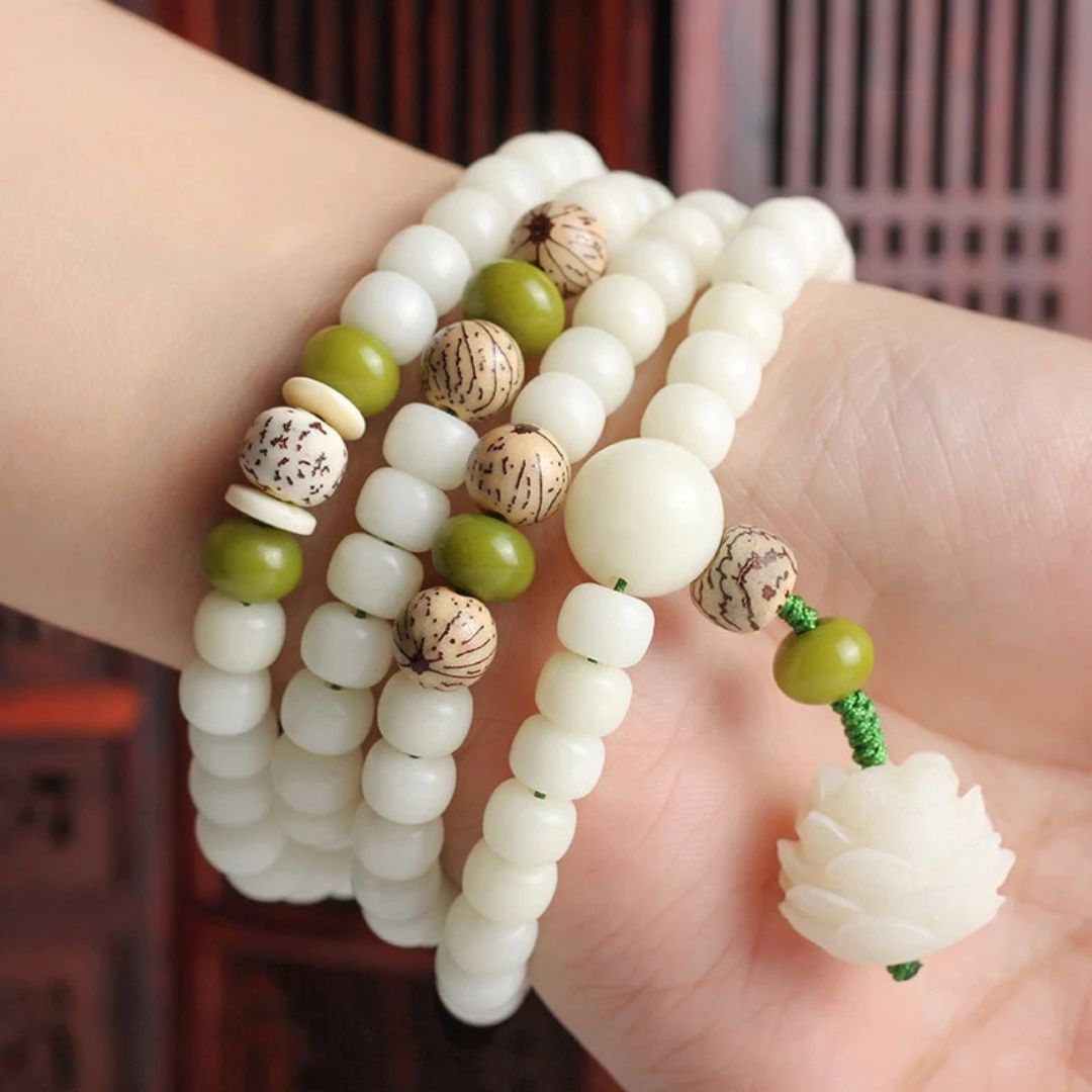 The White Jade Bodhi Mala