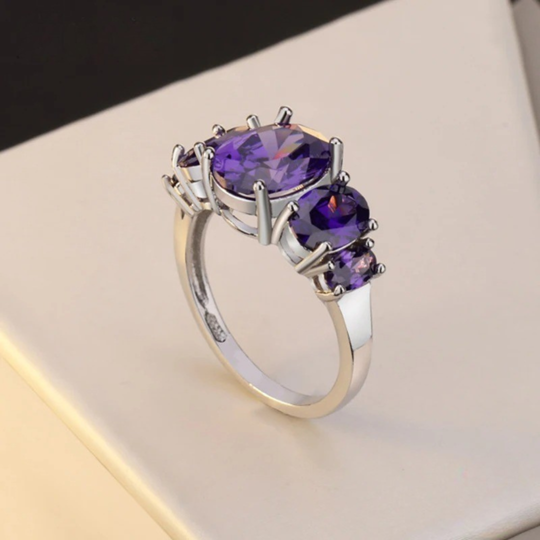 Amethyst Crown Ring