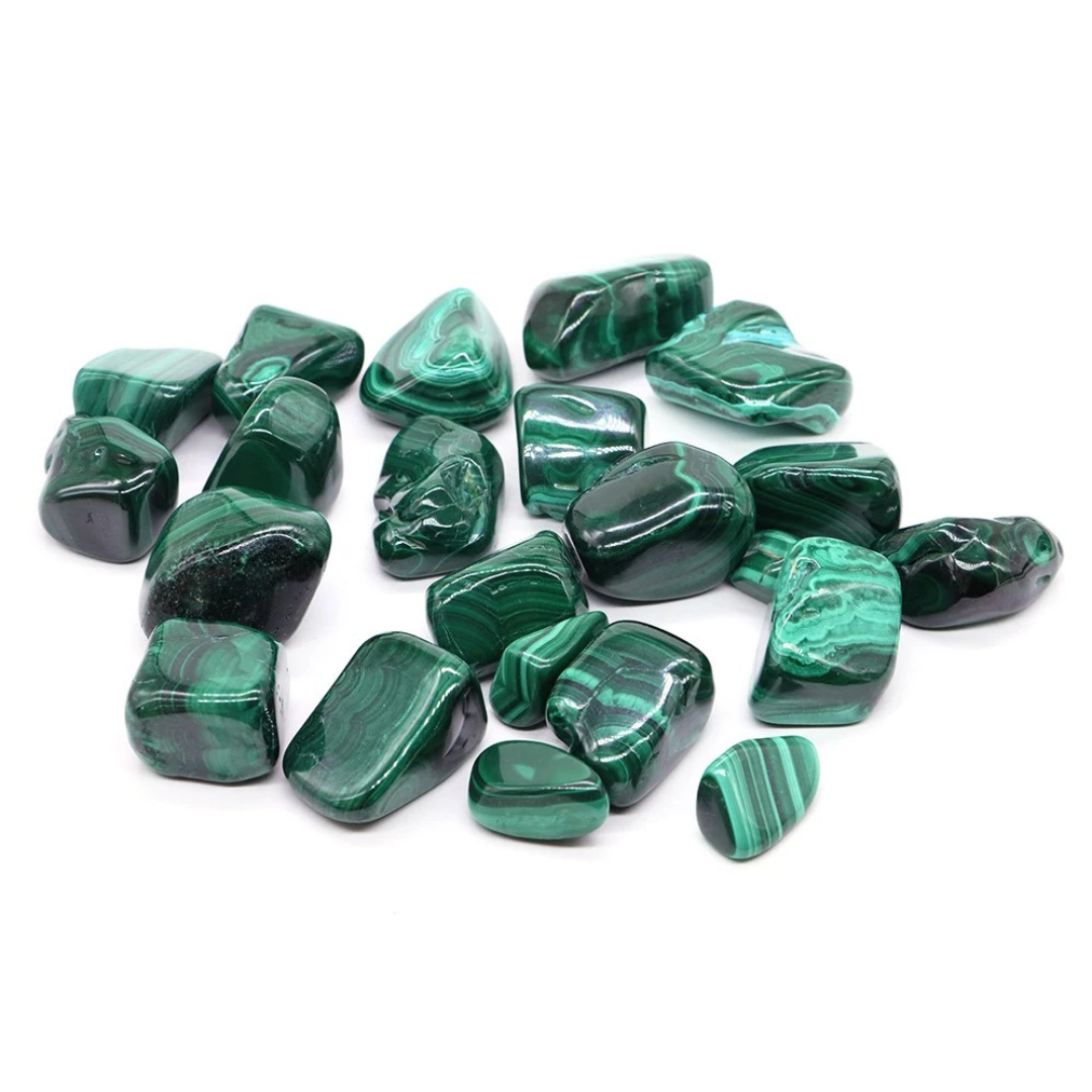 Natural Malachite Tumbled Stones