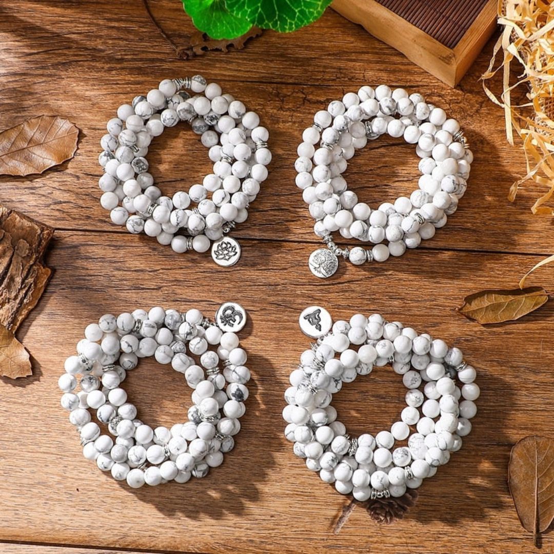 The Spiritual Treasure Howlite Mala