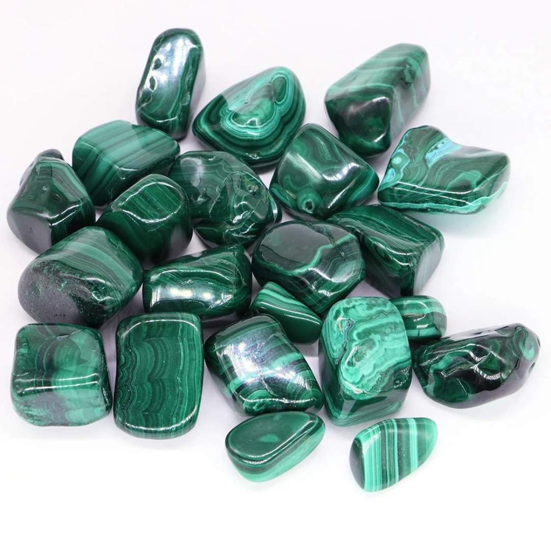 Natural Malachite Tumbled Stones