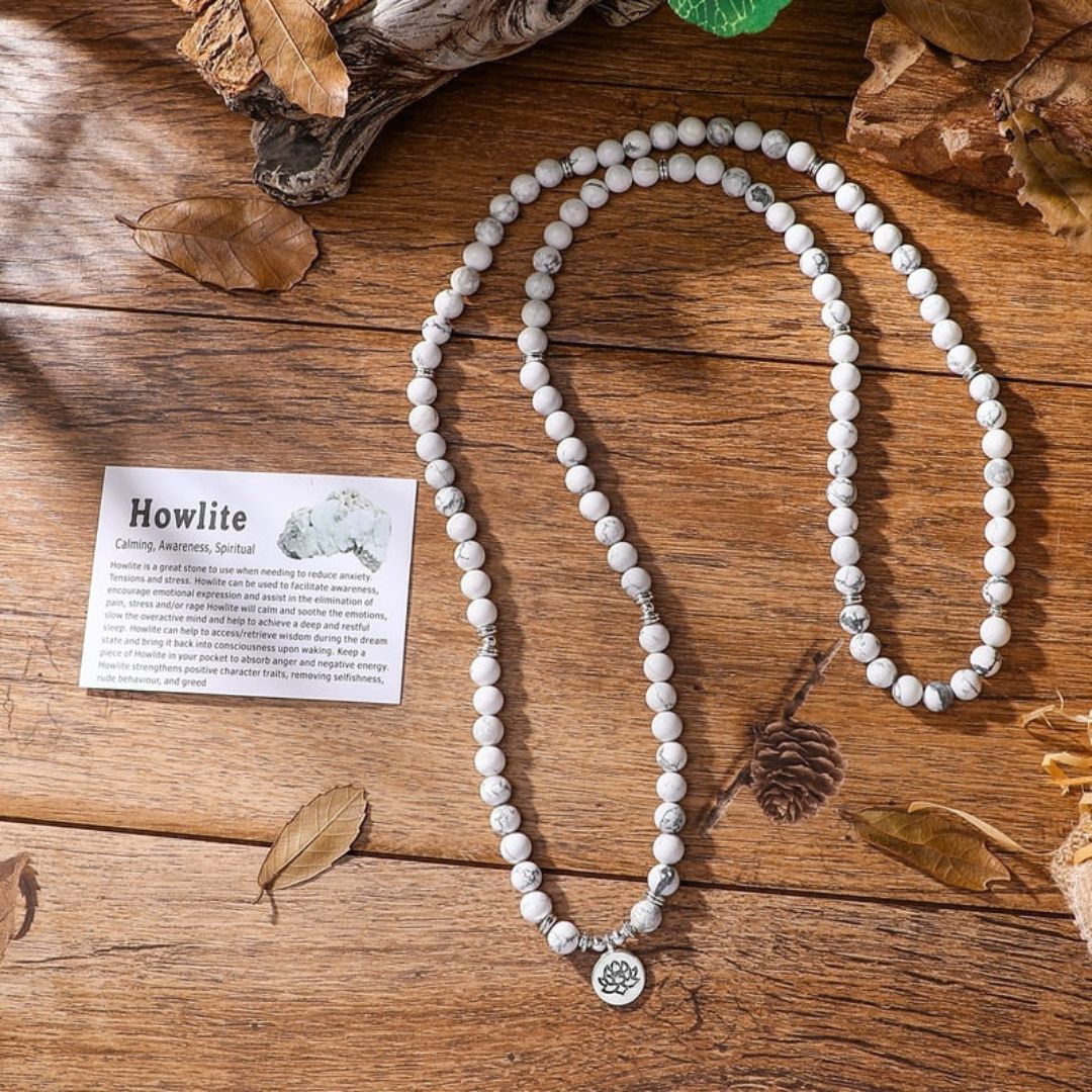 The Spiritual Treasure Howlite Mala