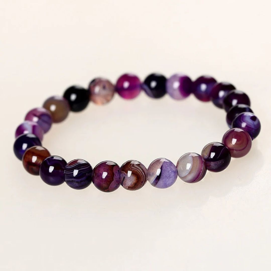 The Purple Agate Crown Bracelet