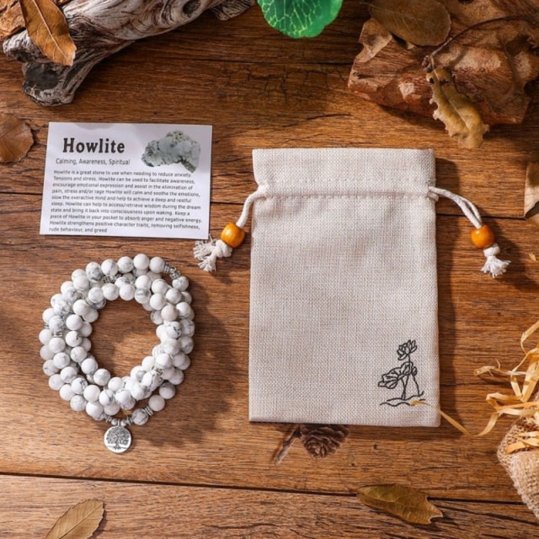 The Spiritual Treasure Howlite Mala