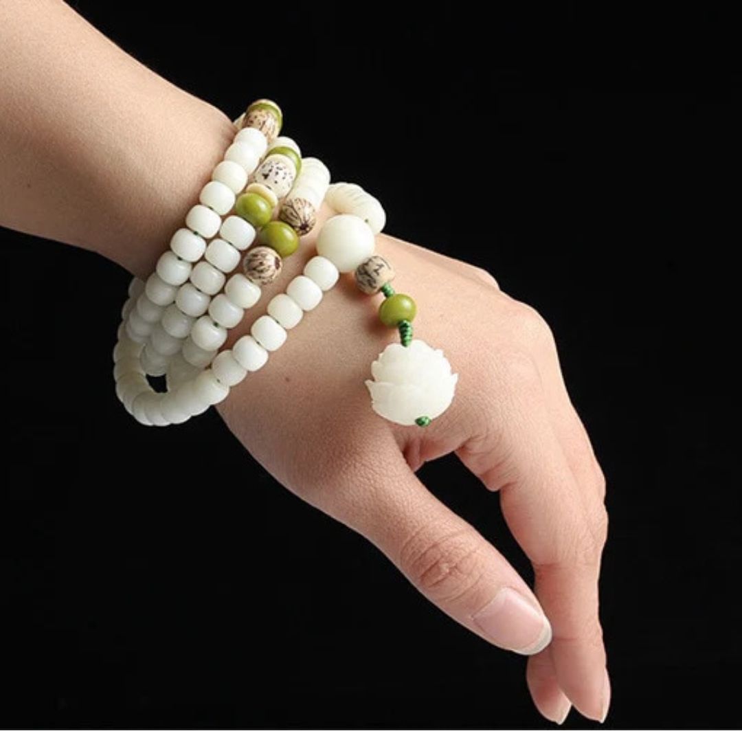 The White Jade Bodhi Mala