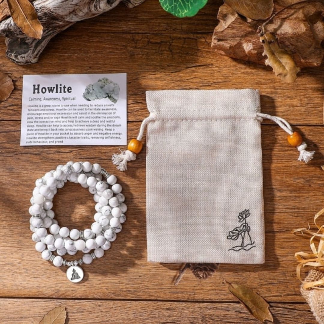 The Spiritual Treasure Howlite Mala