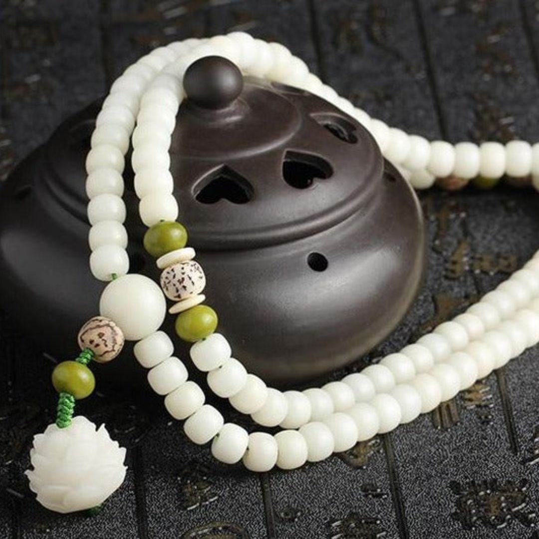 The White Jade Bodhi Mala