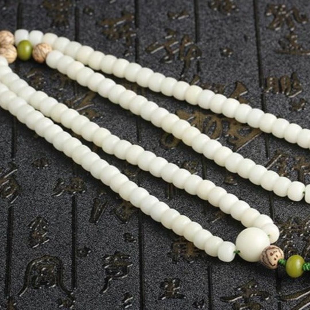 The White Jade Bodhi Mala