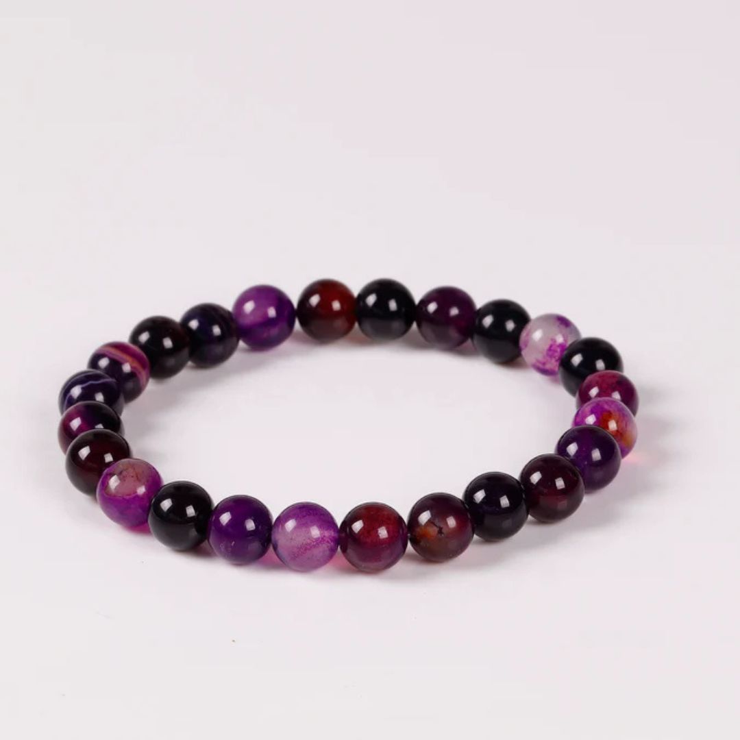 The Purple Agate Crown Bracelet